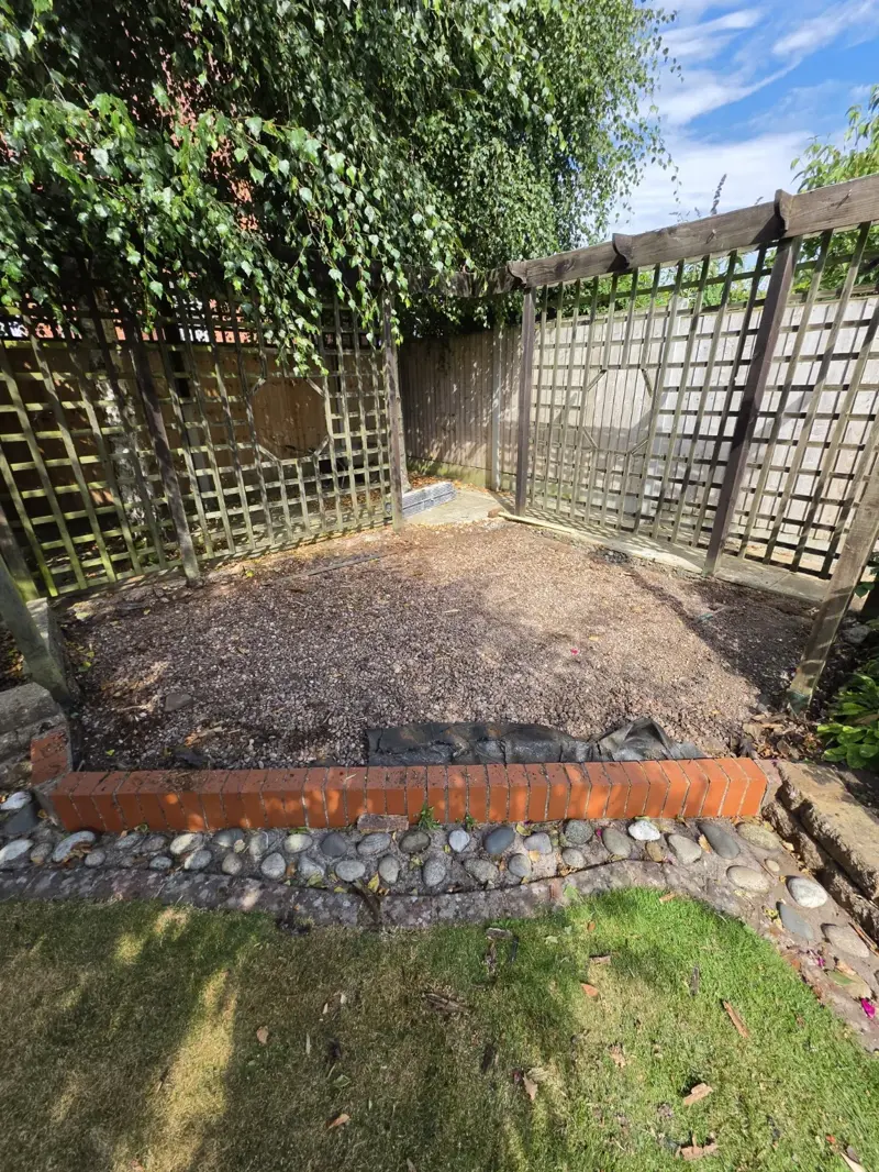 Garden preparation and groundwork before outdoor improvements