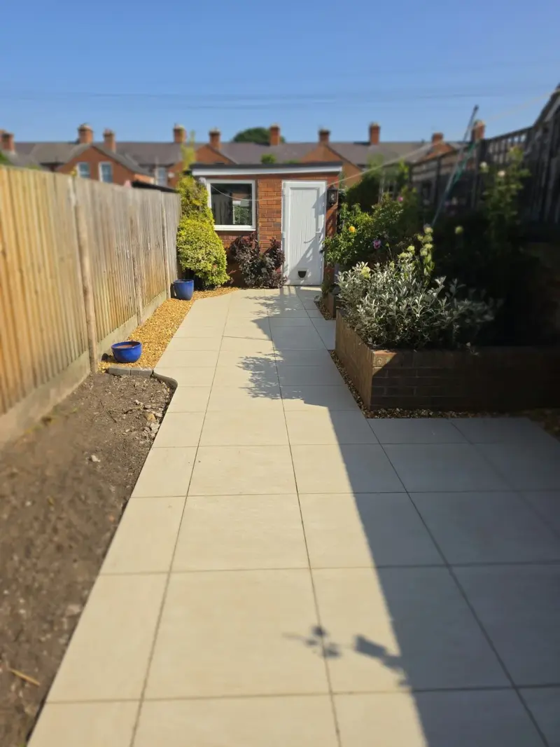Garden path and patio paving completed by The Green Team